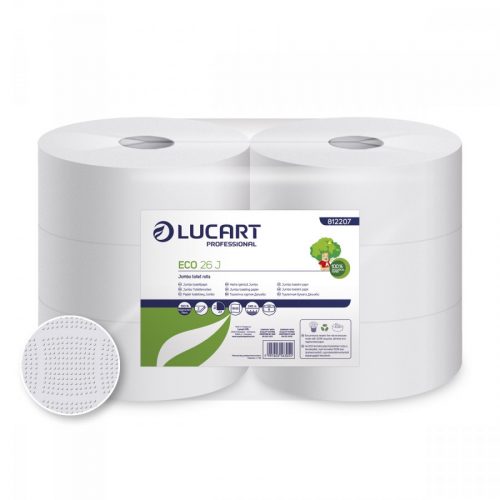 Lucart Eco 28J környezetbarát WC papír 28cm átm. - 2 rétegű, fehér, 265m (6 tek./zsugor)