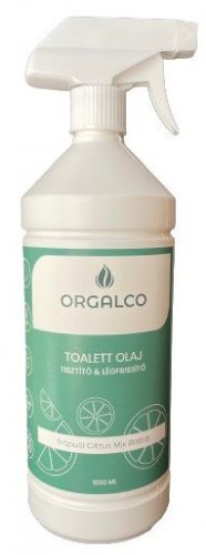Orgalco Toalett olaj, tisztító és légfrissítő trópusi citrus mix illatú 1 literes szórófejes (Zöld)