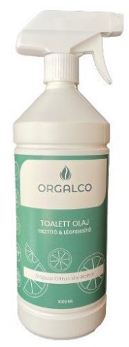 Orgalco Toalett olaj, tisztító és légfrissítő trópusi citrus mix illatú 1 literes szórófejes (Zöld)